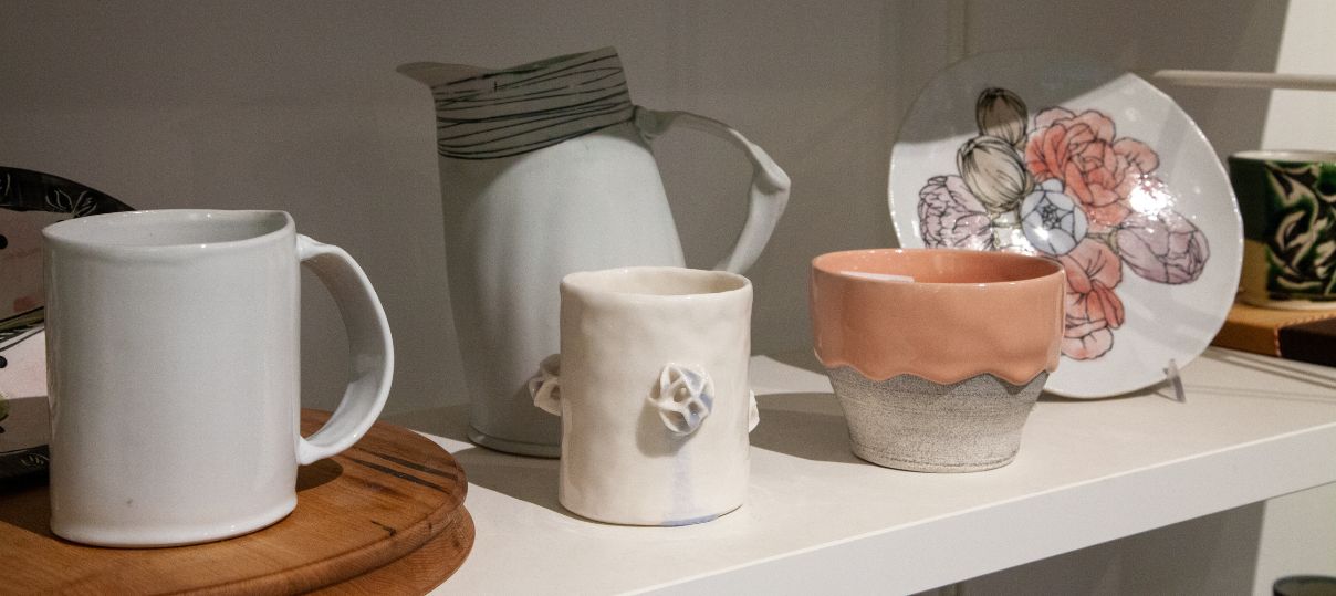 A variety of artist-made ceramics